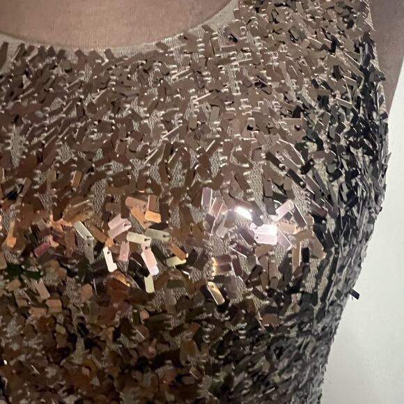 Express Blue and Silver Sequin Mini Dress - Picture 4 of 7